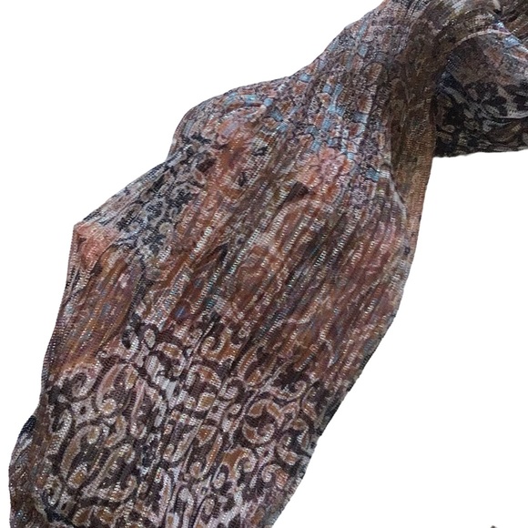 Joie Ruffle Mock Neck Sheer Sleeves Blouse Top, size S - Picture 7 of 12